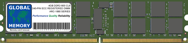 4GB DDR2 800MHz PC2-6400 240-PIN ECC REGISTERED DIMM (RDIMM) MEMORY RAM FOR ARECA RAID ADAPTERS ARC-1880ix-12 / ARC-1880ix-16 / ARC-1880ix-24 - Click Image to Close
